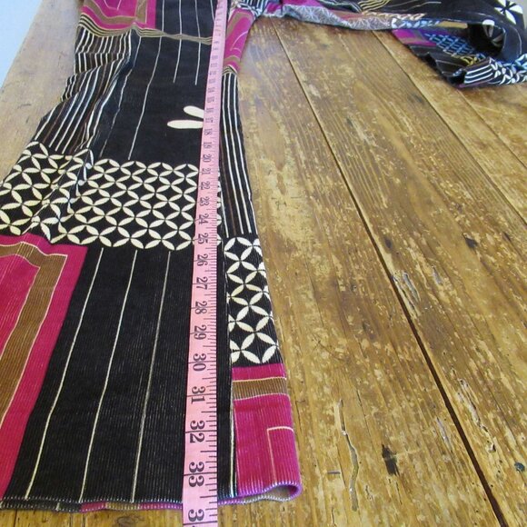 Vintage Etcetera Pants Womens 2 Small Brown Pink Corduroy Flare Stretch Retro - Picture 12 of 15